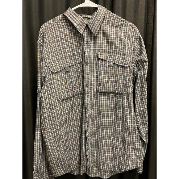 Columbia Titanium plaid Shirt black/khaki L - Picture 1 of 4